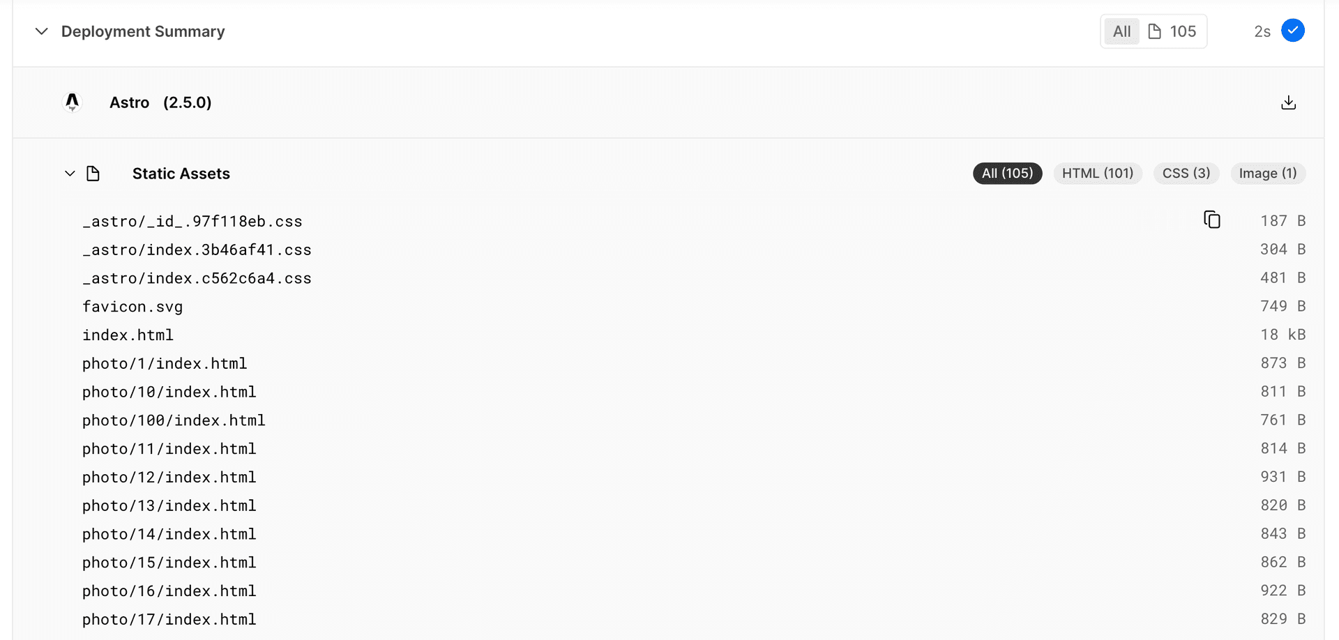 Build resouses in vercel