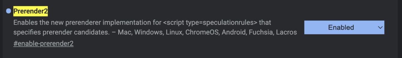 chrome setting prerender2